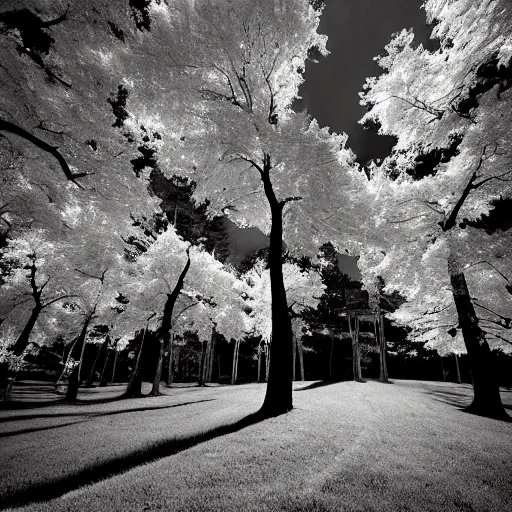 Prompt: trees in infrared