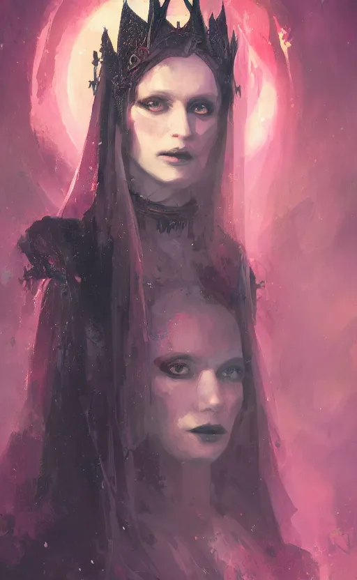 Prompt: portrait of gothic queen spinel of klikidi, psychedelic, greg rutkowski, 4K,