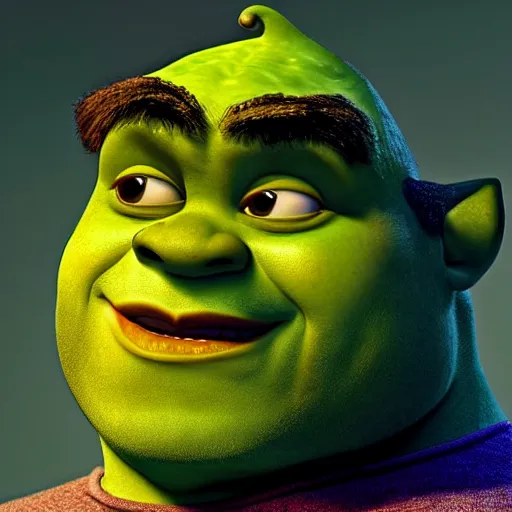 Image similar to nikocado as Shrek,portrait , DreamWorks