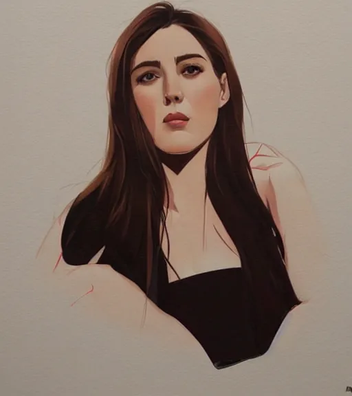 Image similar to https://philnoto.com artwork of a beautiful flirtatious lady by Phil noto.