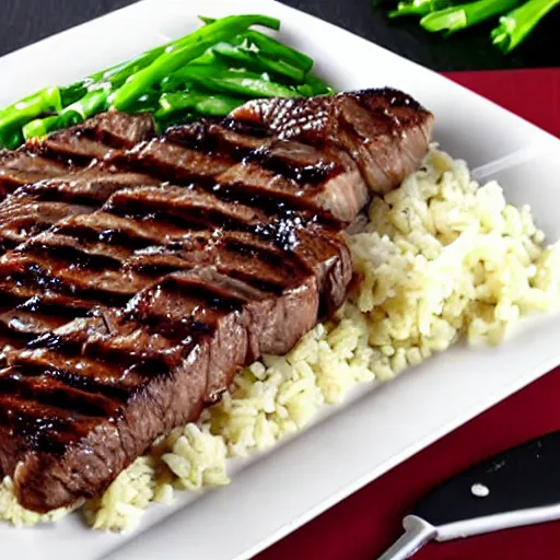 Prompt: teriyaki steak