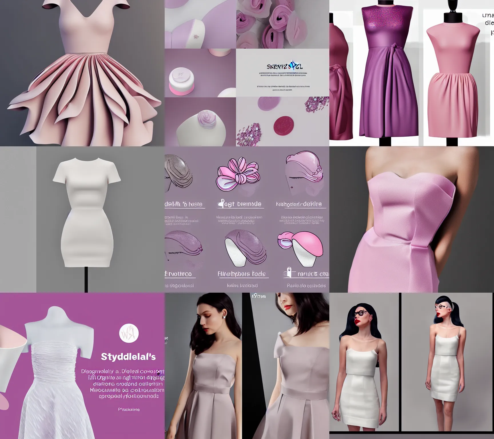 Prompt: stylized 🧁 product design and development 👗 high delicate defined details, smooth, sharp focus