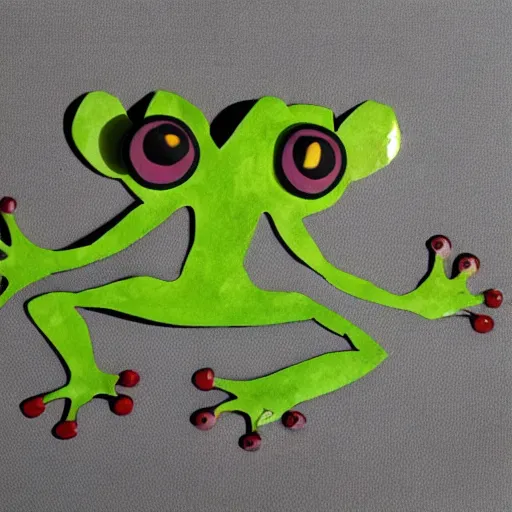 Image similar to frog made out of other frogs