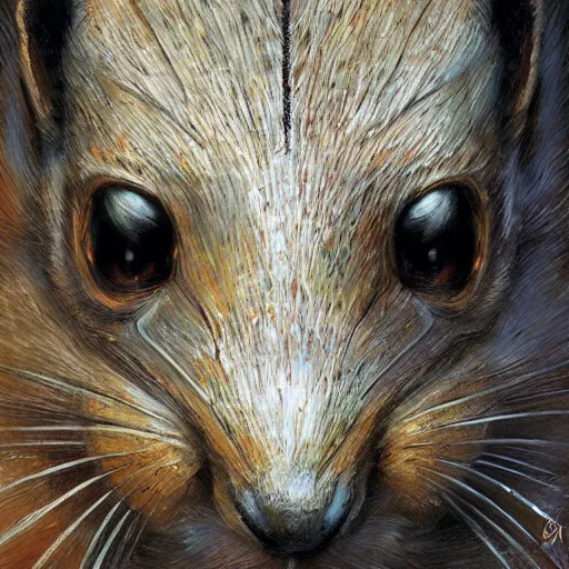 Image similar to squirrel as a realistic fantasy knight, closeup portrait art by donato giancola and greg rutkowski, realistic face, digital art, trending on artstation, symmetry!!, no helmet