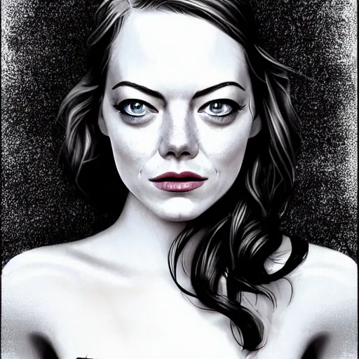 Prompt: emma stone portrait by vince ruz and julio cesar, cartoon face, disney, glamorous, character art, digital illustration, big eyes, semirealism, realistic shaded perfect face, fine details, realistic shaded lighting, soft and blurry