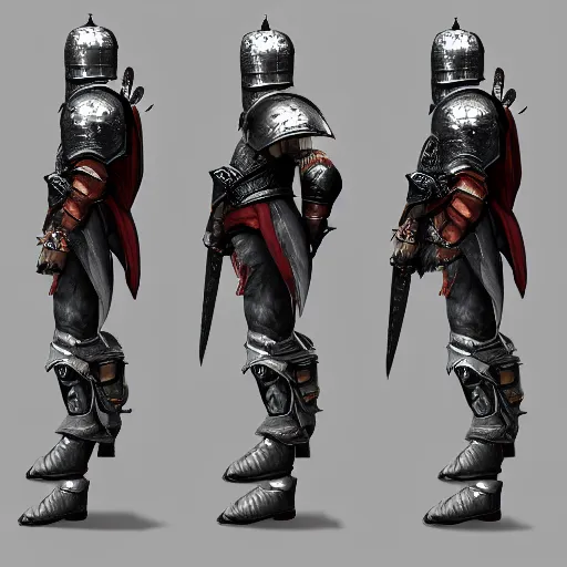 Prompt: RPG game character sheet for a character that looks like a knight, wearing armor, HDR, 4k, 8k, extremely detailed, final fantasy style