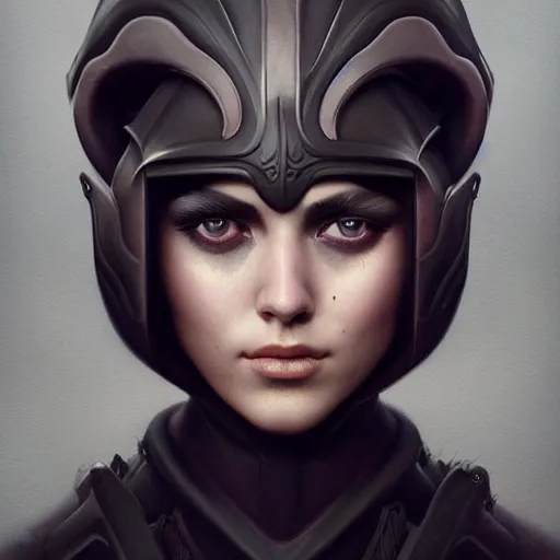 Prompt: tom bagshaw, very beautiful genetic mix of australian hawk and raven winged helm, professionally retouched, focus eyes, ultra realistic soft painting, insanely detailed linework, symmetrical accurate intricate features, behance artstation, 8 k