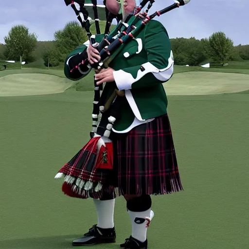 Prompt: realistic hornet playing bagpipes, golf course, realistic, hyper real, detailed,