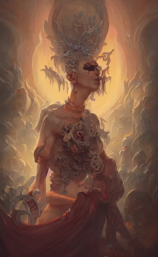 Prompt: portrait of the necromancer by peter mohrbacher, hyper detailed