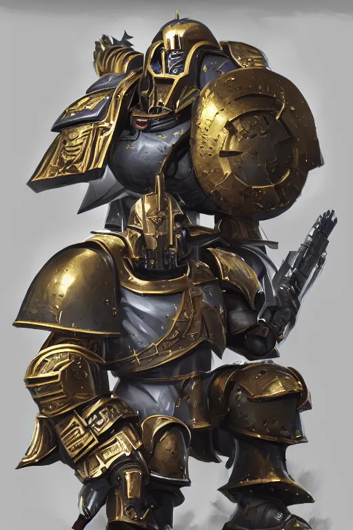 Image similar to armor portrait heros warhammer 4 0 k horus heresy fanart - the primarchs emperor by johannes helgeson animated with vfx concept artist & illustrator global illumination ray tracing hdr fanart arstation zbrush central hardmesh 8 k octane renderer comics stylized