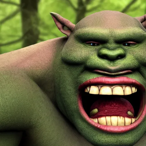 Image similar to an ogre with two mouths