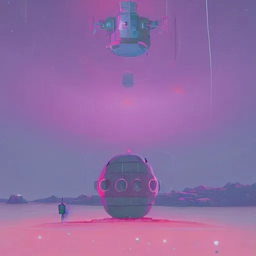 Image similar to Liminal space in outer space by Simon Stålenhag