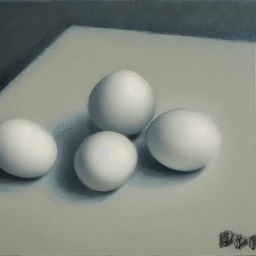 Image similar to cubic eggs on a kitchen table, photo realism, hight details