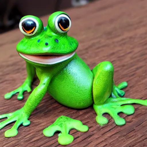 Image similar to frog made out of other frogs