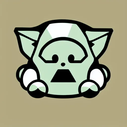 Prompt: kawaii yoda icon, trending on deviantart, minimalistic illustration, geometric