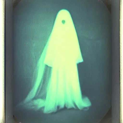 Prompt: picture of a ghost, polaroid, low quality