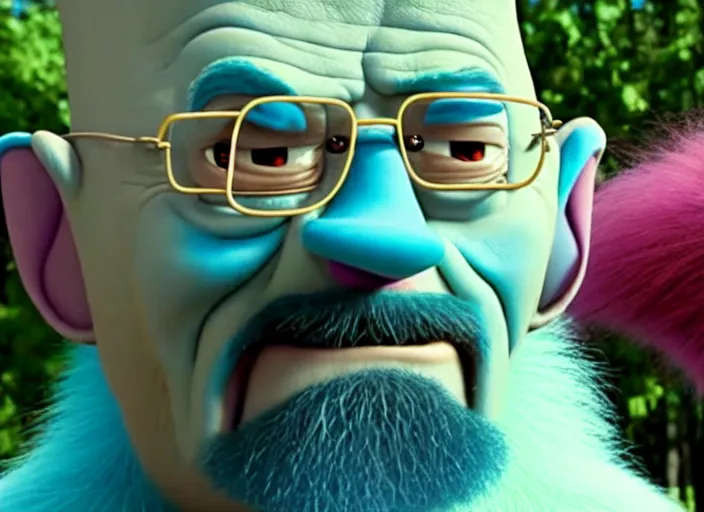 Image similar to film still of walter white in trolls 2 : world tour movie 2 0 2 0, 8 k