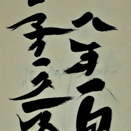 Image similar to a piece of chinese calligraphy