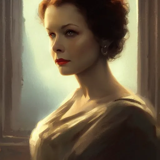 Prompt: closeup portrait of a young and beautiful vivian leigh, dramatic light, gorgeous view, depth, high detail, digital art, painted by greg rutkowski and seb mckinnon, by tim burton, trending on artstation