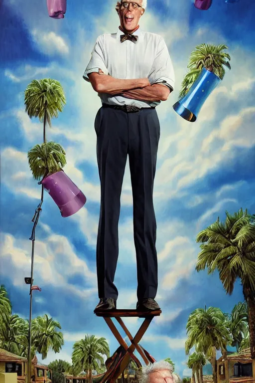 Prompt: a painting of ted danson in the good place, art by robin eley