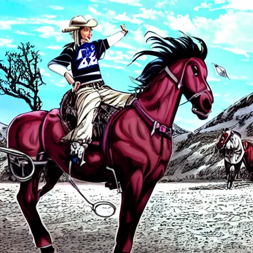 Prompt: steel ball run