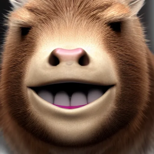 Image similar to hyperrealistic dslr film still of justin bieber disguised as capybara teeth, stunning 8 k octane comprehensive 3 d render, inspired by istvan sandorfi & greg rutkowski & unreal engine, perfect symmetry, dim volumetric cinematic lighting, extremely hyper - detailed, incredibly real lifelike attributes & flesh texture, intricate, masterpiece, artstation, stunning