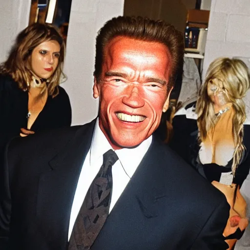 Prompt: arnold schwarzenegger in a catgirl dress, photograph, instagram