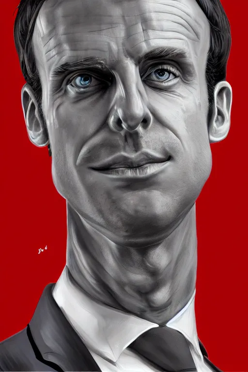 Prompt: scientist emmanuel macron, highly detailed, digital art, sharp focus, trending on art station