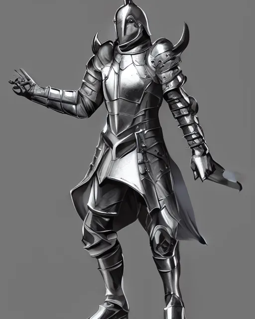 Image similar to noble armor, medieval fantasy concept art, trending on artstation, shiny silver with gold accents, flat shading, smooth lines, extremely clean, uncluttered, symmetrical, front view, simple line art