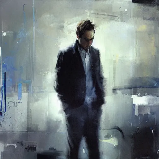 Image similar to jimmy mcgill painted by jeremy mann