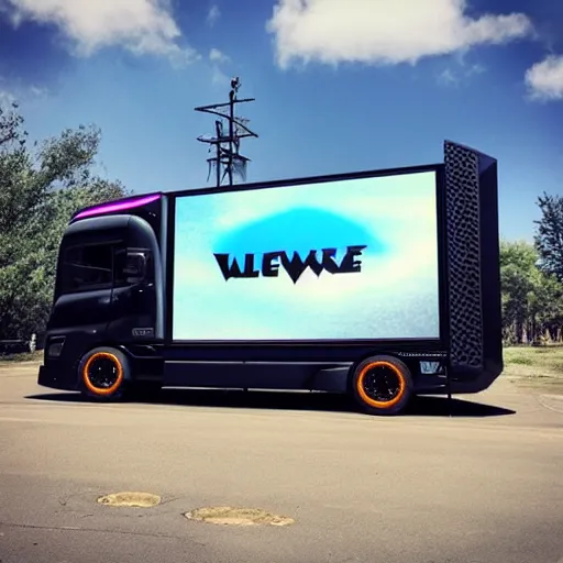 Prompt: “ a photo of the new alienware truck ”