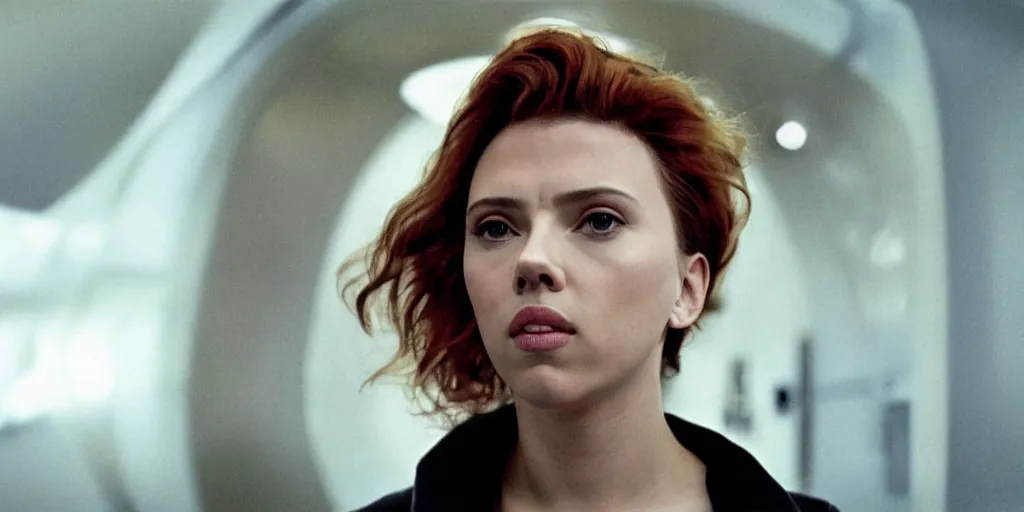 Prompt: Scarlett Johansson in a scene from the movie Solaris