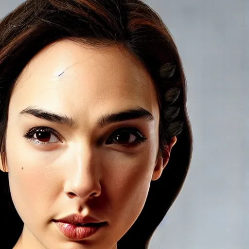 Image similar to japanese eyes, african nose gal gadot