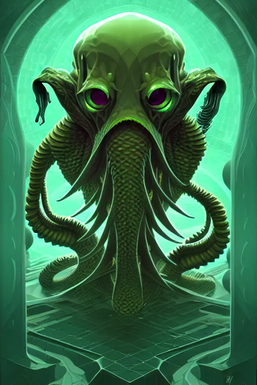 Prompt: isometric Cthulhu by Artgerm and WLOP, Pixiv