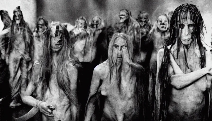 Prompt: David Cronenberg big budget horror movie about a satanic cult
