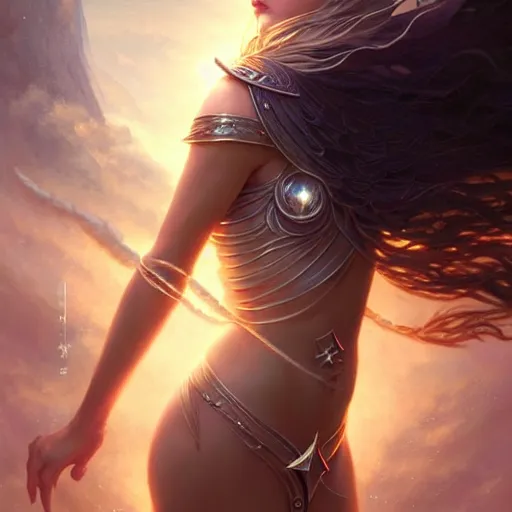 Image similar to star goddess, fine art, awesome fantasy book cover on pinterest, award winning, dark fantasy landscape, fantasy magic, intricate, elegant, sharp focus, cinematic lighting, highly detailed, digital painting, concept art, art by wlop and artgerm and greg rutkowski, masterpiece, trending on artstation, 8 k