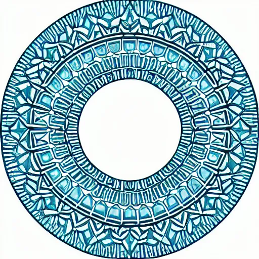 Image similar to graphic design intricate circle circular patterns repeating infite