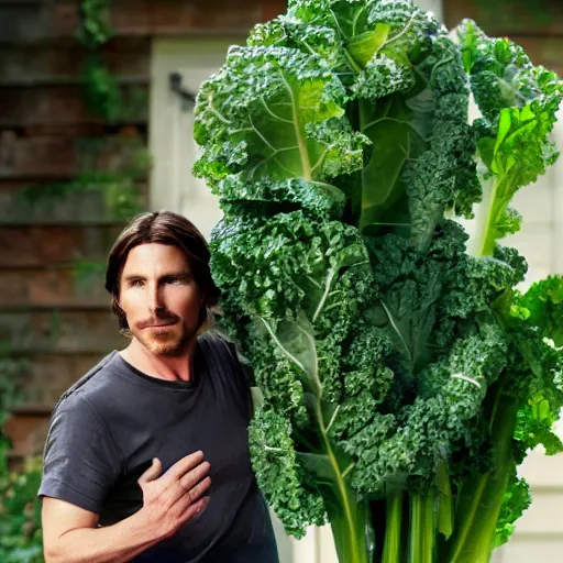 Image similar to christian bale as a kale