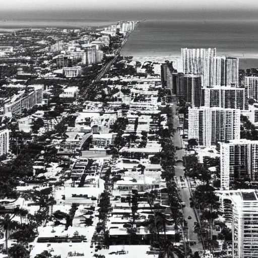 Image similar to a photograph of miami beach after 1 0 0 years of rising sea level