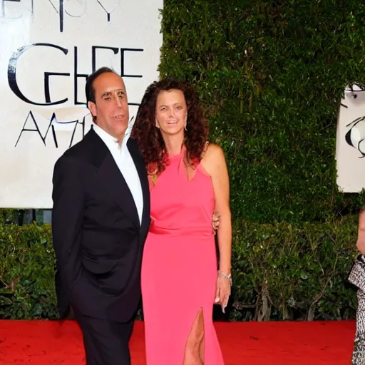 Prompt: a full body beautiful photo of jerry seinfeld wearing a woman's dress