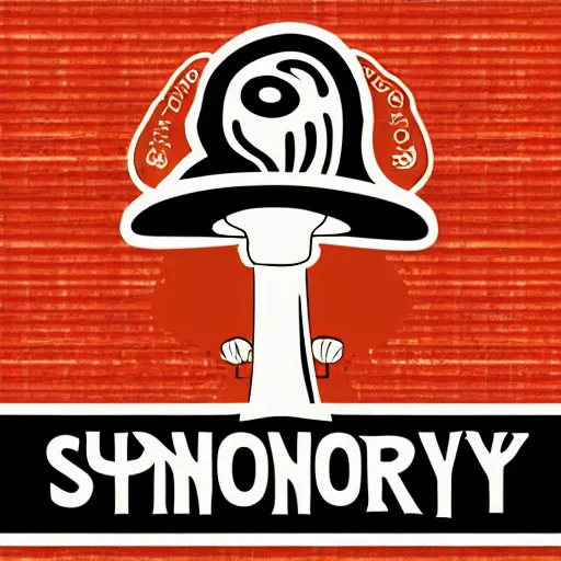 Prompt: Spencers Shroomery logo. Mushroom theme, dutch bros style, by Aaron Draplin