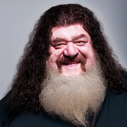 Image similar to Hagrid from Harry Potter, studio lighting, 4k, award-winning photography