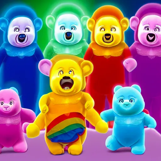 Prompt: Care Bear Teletubbies