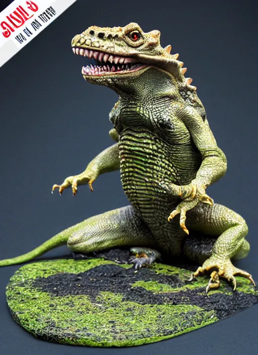 Image similar to 80mm resin detailed miniature of a Reptiles monster, Product Introduction Photos, 4K, Full body