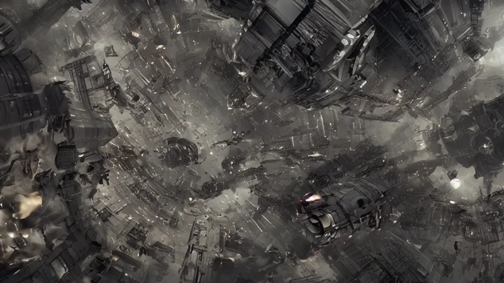 Image similar to sci-fi VFX action movie cinematography Deadcode, By Emmanuel Lubezki