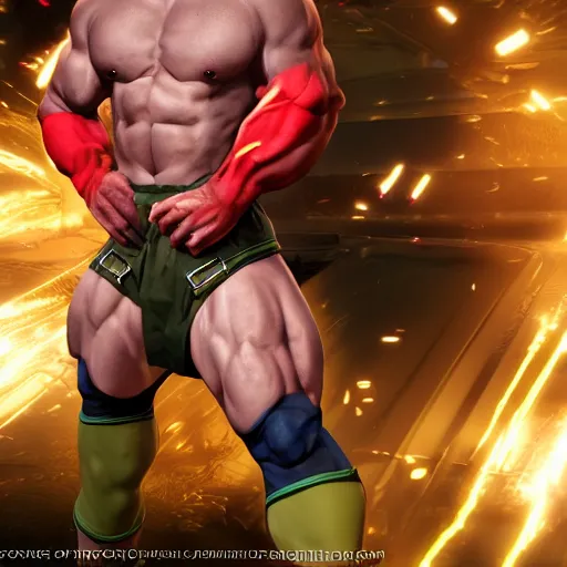 Prompt: Cammy, Man, handsome, muscular, sharp focus, colorful, photograph, octane render