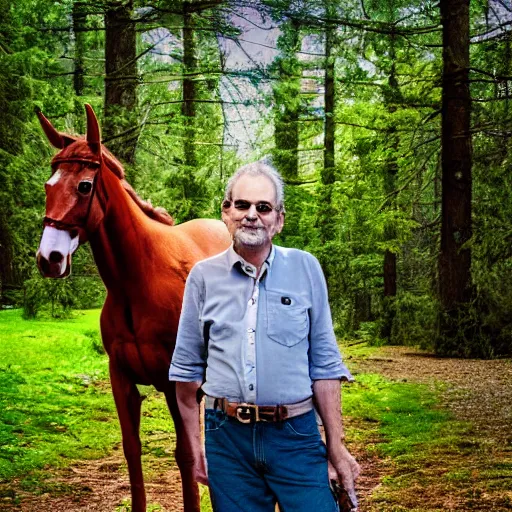 Prompt: Donald Fagen as a centaur, XF IQ4, 150MP, 50mm, f/1.4, ISO 200, 1/160s, natural light, Adobe Photoshop, Adobe Lightroom, DxO Photolab, polarizing filter, Sense of Depth, AI enhanced, HDR