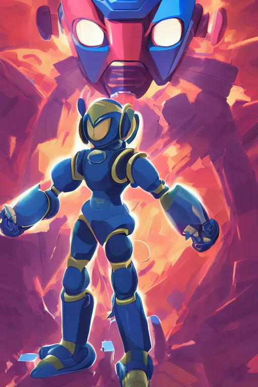 Image similar to robot ninja mask helmet megaman x zero rockman 2 0 2 2 switch game boss legacy collection fanart artsation, art gta 5 comics, behance hd by jesper ejsing, by rhads, makoto shinkai and lois van baarle, ilya kuvshinov, rossdraws global illumination ray tracing