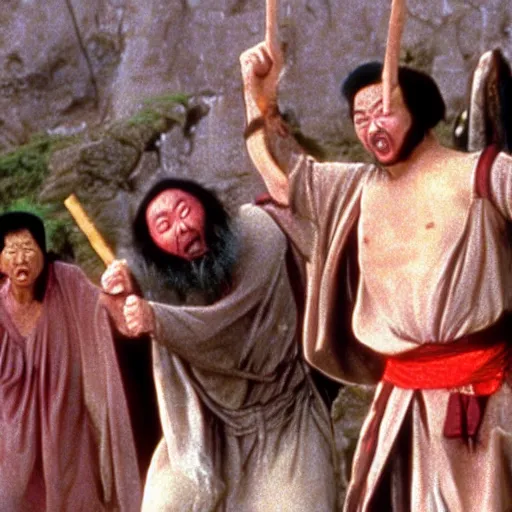 Prompt: a still from journey to the west ( 1 9 8 6 )