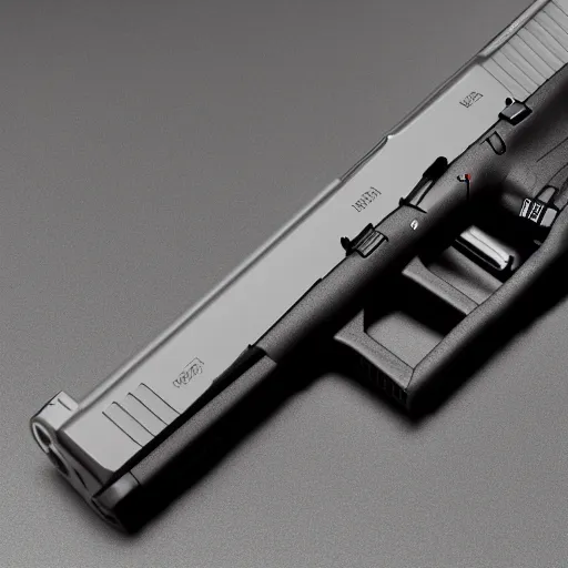 Image similar to A medium shot Octane render of a Glock 18, 4k, ultra HD